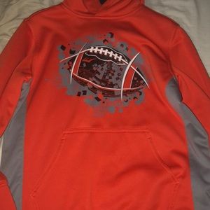 A football Orange hoodie